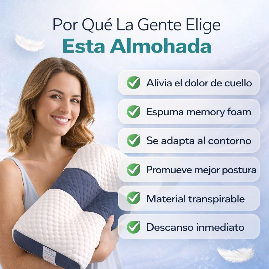 Cervia Premium | Almohada Cervical Ergonómica 2x1
