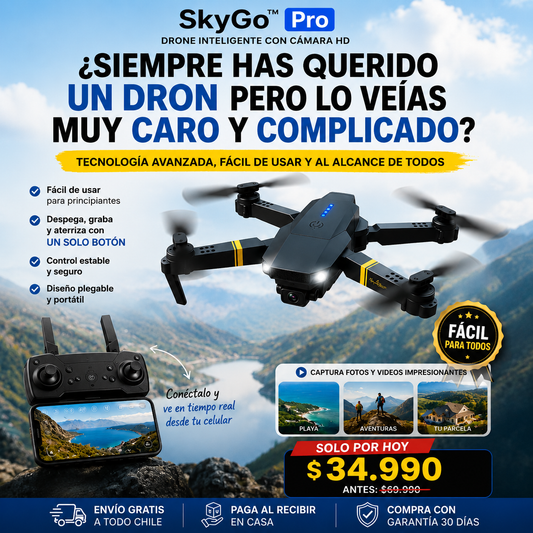 SkyGo™ Pro | Dron inteligente con cámara HD