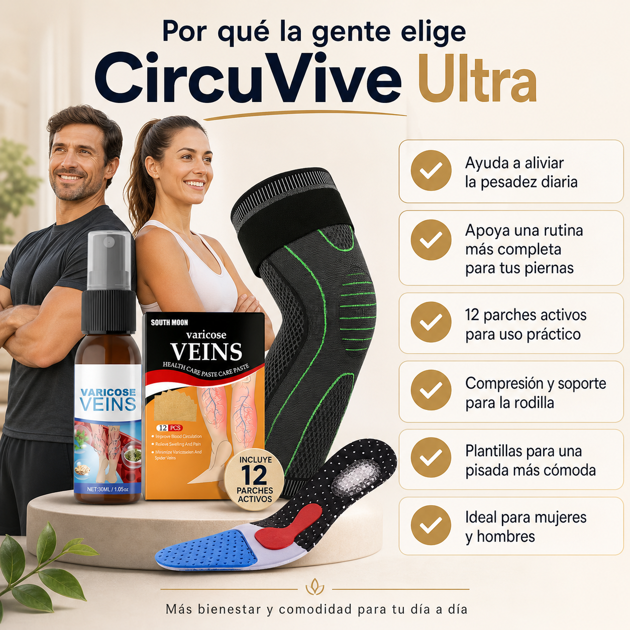 CircuVive Ultra | Mega Pack Anti Várices y Soporte para Piernas