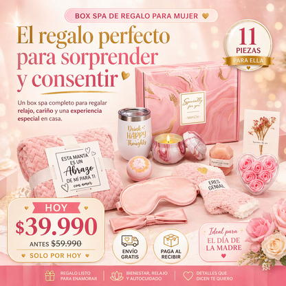 Box Spa de Regalo para Mujer | Set de 11 Piezas para Sorprender