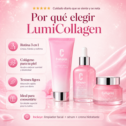 LumiCollagen | Set Facial de Colágeno 3 Piezas