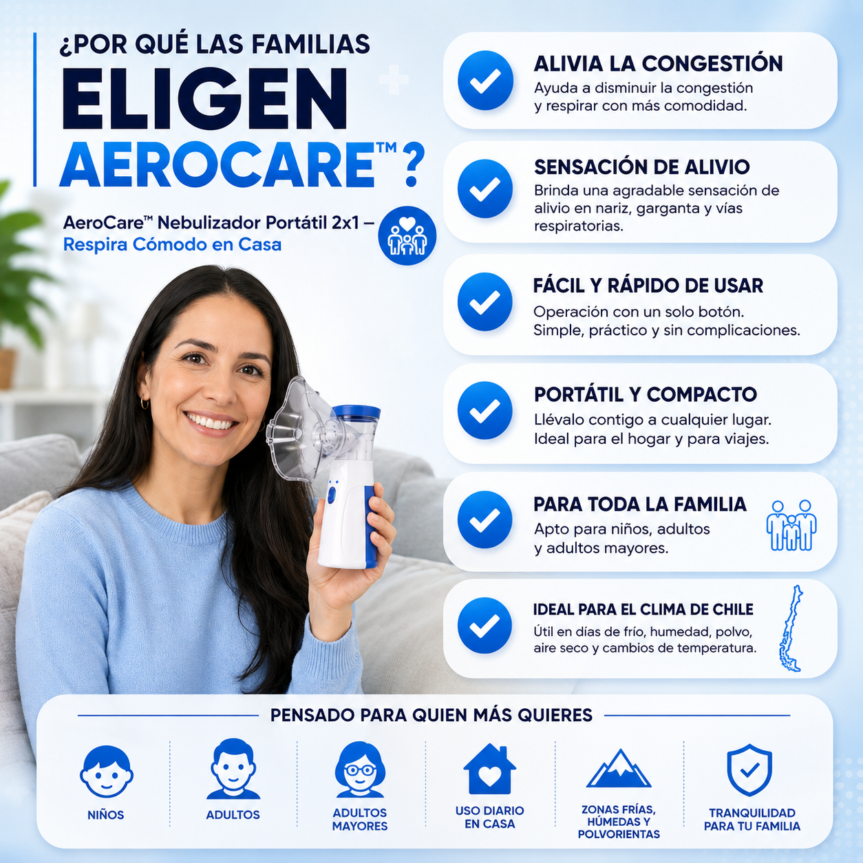 AeroCare™ Nebulizador Portátil 2x1 — Respira Cómodo en Cualquier Lugar