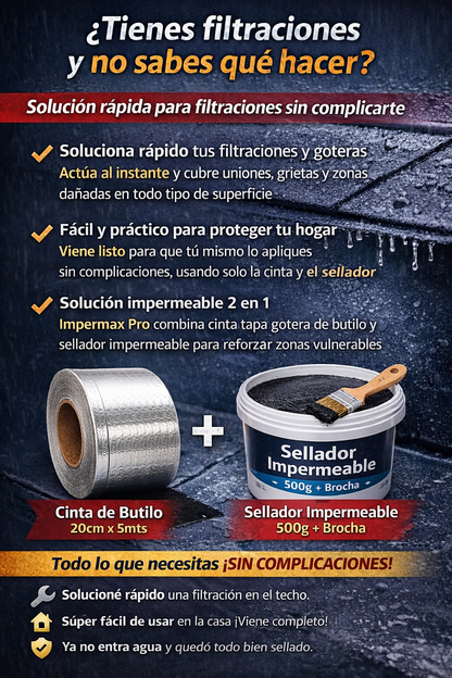 Impermax Pro | Tapa goteras en 10 minutos
