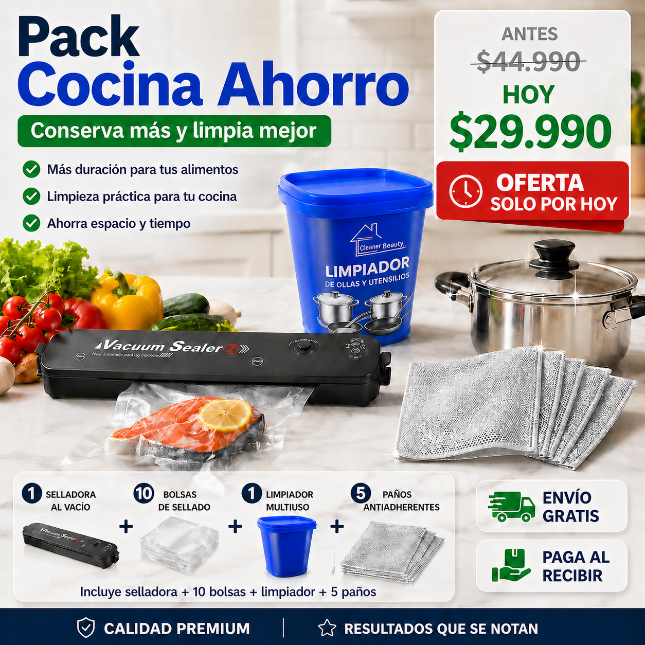 Pack Cocina Ahorro | Conserva más y limpia mejor