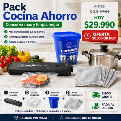 Pack Cocina Ahorro | Conserva más y limpia mejor