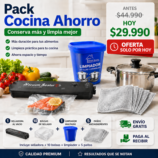 Pack Cocina Ahorro | Conserva más y limpia mejor