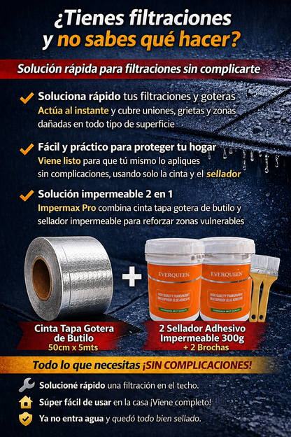 Impermax Pro | Solución Impermeable para Goteras XL