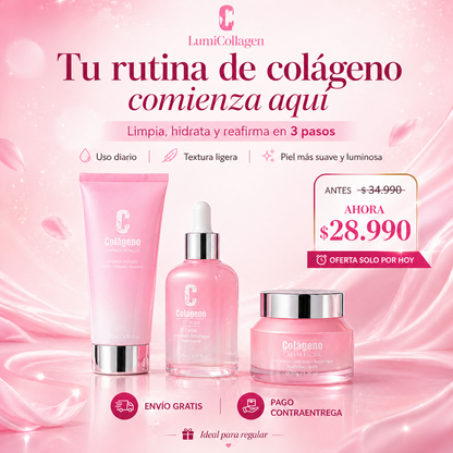 LumiCollagen | Set Facial de Colágeno 3 Piezas